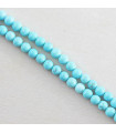 Fil de 38cm en Perles en pierre naturelle - Howlite Teintée Bleu - 4mm