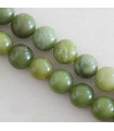 Perles rondes en Jade Vert de Taïwan - 10mm - Fil de 38cm - Pierre naturelle ou Gemme