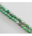 Fil de 38cm en Perles en pierre naturelle - Jaspe Impression Teinté Vert Clair - 6mm