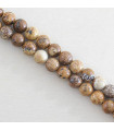 Perles rondes en Jaspe Paysage - 6mm - Fil de 38cm - Pierre naturelle ou Gemme