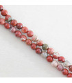 Fil de 38cm en Perles en pierre naturelle - Jaspe Rouge - 4mm