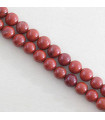 Fil de 38cm en Perles en pierre naturelle - Jaspe Rouge - 6mm