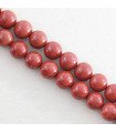 Fil de 38cm en Perles en pierre naturelle - Jaspe Rouge - 8mm