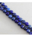 Perles rondes en Lapis Lazuli - 6mm - Fil de 38cm - Pierre naturelle ou Gemme