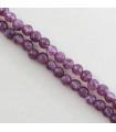 Perles rondes en Lépidolite - 4mm - Fil de 38cm - Pierre naturelle ou Gemme