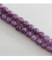 Perles rondes en Lépidolite - 6mm - Fil de 38cm - Pierre naturelle ou Gemme