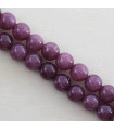 Perles rondes en Lépidolite - 8mm - Fil de 38 cm - Pierre naturelle ou Gemme