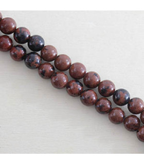 Fil de 38cm en Perles en pierre naturelle - Jaspe Rouge - 10mm - LA PERLE  DES LOISIRS