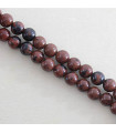 Fil de 38cm en Perles en pierre naturelle - Obsidienne Acajou - 6mm