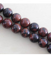 Fil de 38cm en Perles en pierre naturelle - Obsidienne Acajou - 10mm