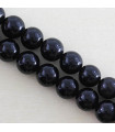 Fil de 38cm en Perles en pierre naturelle - Obsidienne Noire - 10mm
