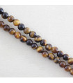 Fil de 38cm en Perles en pierre naturelle - Oeil du Tigre - 4mm