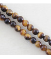 Fil de 38cm en Perles en pierre naturelle - Oeil du Tigre - 6mm