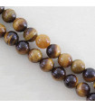 Fil de 38cm en Perles en pierre naturelle - Oeil du Tigre - 8mm