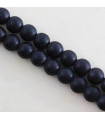 Perles rondes en Onyx Noir Mat - 8mm - Fil de 38cm - Pierre naturelle ou Gemme