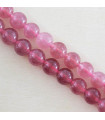 Fil de 38cm en Perles en pierre naturelle - Quartz Fraise - 8mm