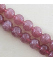 Fil de 38cm en Perles en pierre naturelle - Quartz Fraise - 10mm