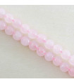 Fil de 38cm en Perles en pierre naturelle - Quartz Rose - 6mm