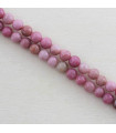 Perles rondes en Rhodonite - 4mm - Fil de 38cm - Pierre naturelle ou Gemme