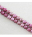 Perles rondes en Rhodonite - 6mm - Fil de 38cm - Pierre naturelle ou Gemme