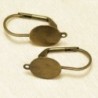 Boucles d'oreilles Dormeuses avec Plateau 10mm - Bronze - La Paire