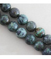 Fil de 38cm en Perles en pierre naturelle - Turquoise d'Afrique - 10mm