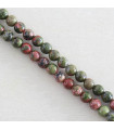 Fil de 38cm en Perles en pierre naturelle - Unakite - 4mm