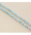 Perles Rondes à Facettes en Amazonite - 2,5x2mm - Fil de 38cm - Pierre naturelle ou Gemme