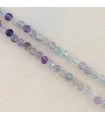Perles Rondes à Facettes en Fluorite - 3,5x3mm - Fil de 38cm - Pierre naturelle ou Gemme