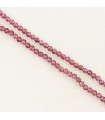 Perles Rondes à Facettes en Grenat - 2,5x2mm - Fil de 38cm - Pierre naturelle ou Gemme