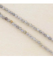 Fil de 38cm en Perles Rondes à Facettes en pierre naturelle - Labradorite - 2,5x2mm