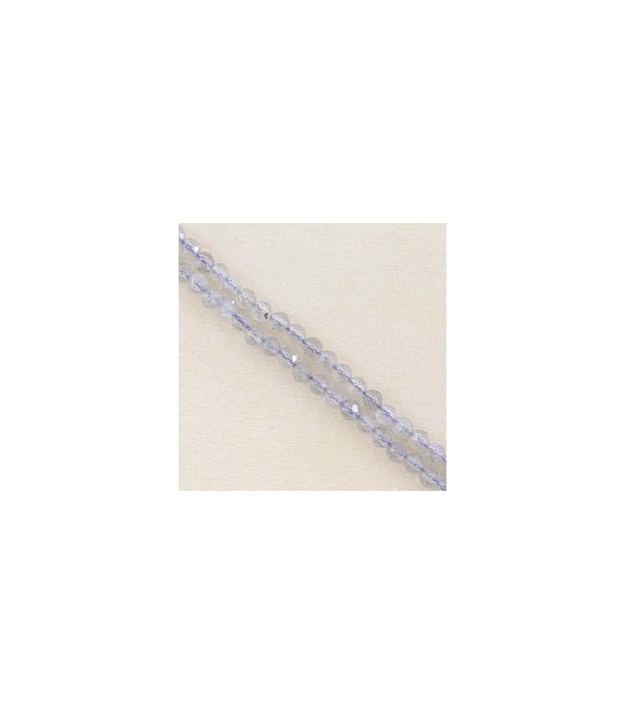 Fil de 38cm en Perles Rondes à Facettes en pierre naturelle - Labradorite - 3,5x3mm