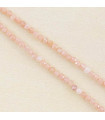 Fil de 38cm en Perles Rondes à Facettes en pierre naturelle - Pierre du Soleil - 2,5x2mm