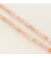 Fil de 38cm en Perles Rondes à Facettes en pierre naturelle - Pierre du Soleil - 3,5x3mm