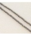Fil de 38cm en Perles Rondes à Facettes en pierre naturelle - Pyrite - 2,5x2mm
