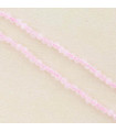 Fil de 38cm en Perles Rondes à Facettes en pierre naturelle - Quartz Rose - 2,5x2mm