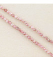 Fil de 38cm en Perles Rondes à Facettes en pierre naturelle - Rhodocrosite - 2,5x2mm