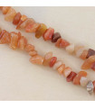 Fil de 80cm en Perles Chips en pierre naturelle - Aventurine Rouge 5 à 8mm environ