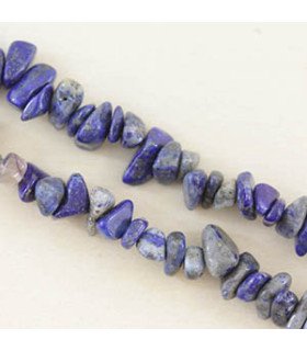 Perles Chips en Lapis Lazuli - 5 à 8mm - Fil de 80cm - Pierre naturelle ou Gemme