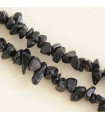 Fil de 80cm en Perles Chips en pierre naturelle - Obsidienne Noire - 5 à 8mm environ