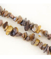 Fil de 80cm en Perles Chips en pierre naturelle - Œil du Tigre - 5 à 8mm environ