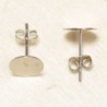 Boucles d'oreilles Puces avec Plateau 8mm - Argenté - La Paire