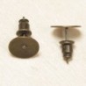 Boucles d'oreilles Puces avec Plateau 10mm - Bronze - La Paire