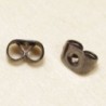 Poussettes Papillons en métal pour Boucles d'oreilles - Hématite- La Paire
