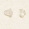 Poussettes en silicone pour Hameçons d'oreilles - 4mm - Transparent - La Paire