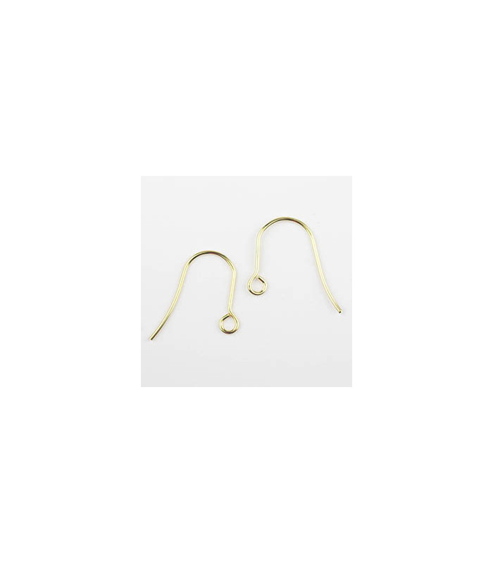 Boucles d'oreilles Hameçons en Acier Inoxydable 15mm - Doré - La Paire