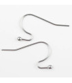 Boucles d'oreilles Hameçons en Acier Inoxydable 12mm - Argenté Foncé - La Paire