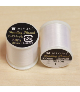 Fil Miyuki - Bobine de 50m - 0,27mm - Blanc 1