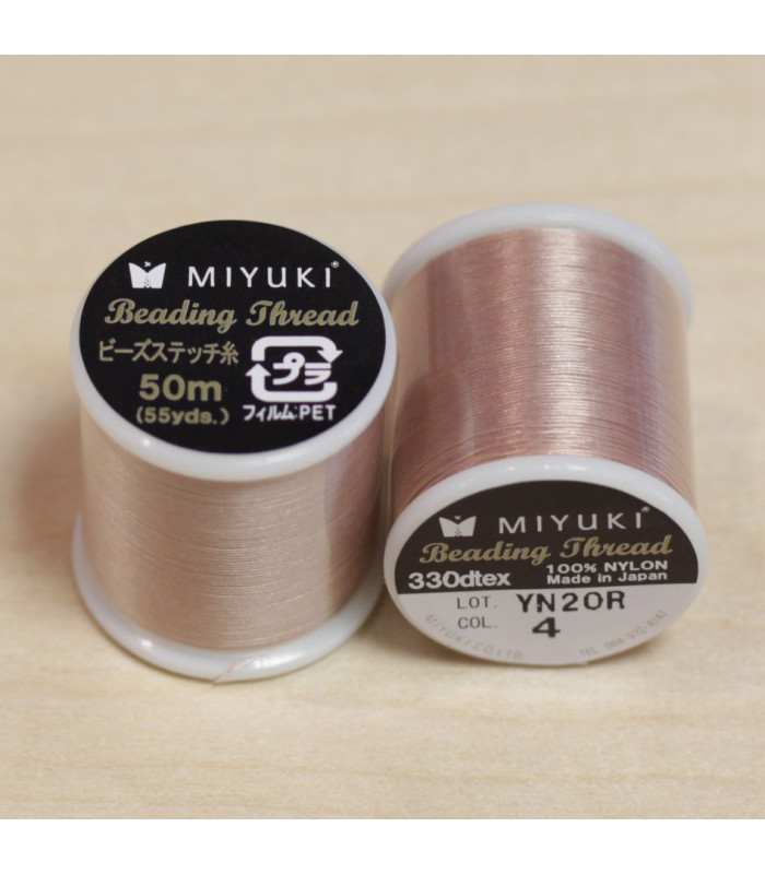 Fil Miyuki - Bobine de 50m - 0,27mm - Marron Beige - 4