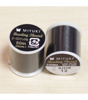 Fil Miyuki - Bobine de 50m - 0,27mm - Noir - 12